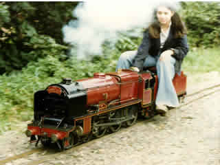 The Lancer an LMS scott class locomotive with Stephany Brown the then owners daughter driving