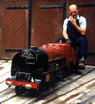 Stan William with his Duchess class locomotive 4-6-2