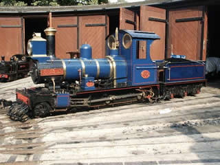 'Douglas' is a model of a 2ft gauge South African 4-4-0 locomotive number NG104 built by the Falcon Railway Plant Works, Loughborough, England in 1896