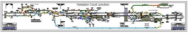 Hampton Court Junction signal box track diagram